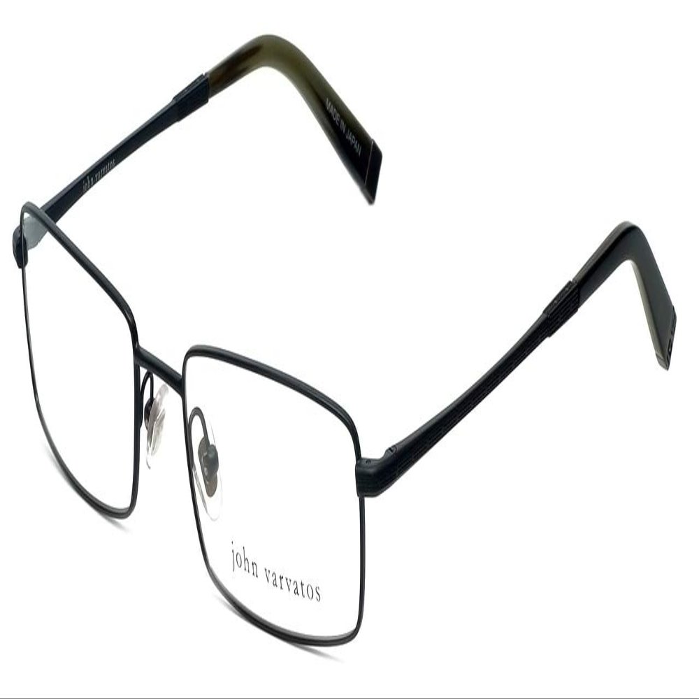 John Varvatos Designer Eyeglasses V130 in Black 54mm DEMO LENS