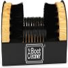 Heavy Duty Wooden Shoe Brush Cleaner Outdoor Floor Mount or Portable, Commercial Boot Scraper/Scrubber with Hardware view 1