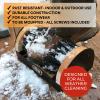 Heavy Duty Wooden Shoe Brush Cleaner Outdoor Floor Mount or Portable, Commercial Boot Scraper/Scrubber with Hardware view 2