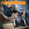Heavy Duty Wooden Shoe Brush Cleaner Outdoor Floor Mount or Portable, Commercial Boot Scraper/Scrubber with Hardware view 3