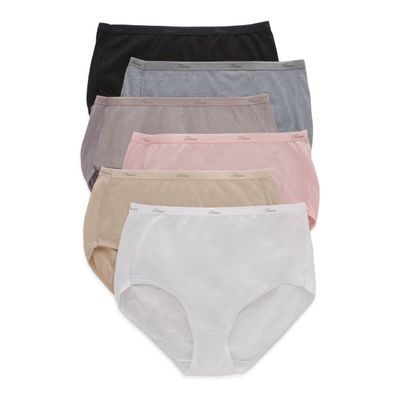 Hanes Womens High-waisted Panties, 6-pack, Moisture-wicking Cotton (Colors May Vary) Briefs-underwear, Body Tones, 8 US