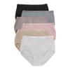 Hanes Womens High-waisted Panties, 6-pack, Moisture-wicking Cotton (Colors May Vary) Briefs-underwear, Body Tones, 8 US view 1