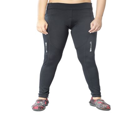 Maks Women's 3D Gel Padded Elite Design Winter Thermal Cycling Tights Long Pants (Black, Large)