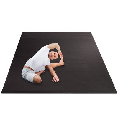 Deluxe 6mm Thick Padded Yoga Floor with Straps - Large 8 ft x 6 ft Size!