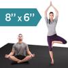 Deluxe 6mm Thick Padded Yoga Floor with Straps - Large 8 ft x 6 ft Size! view 2