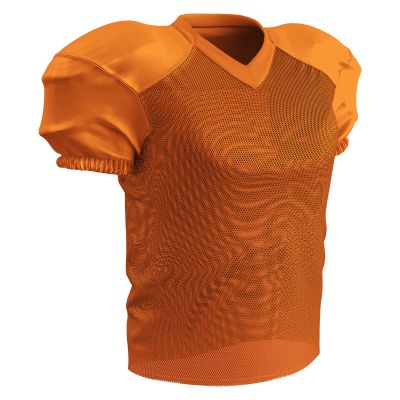 CHAMPRO mens Adult Stretch Time Out Polyester Practice Football Jersey, Orange, Medium US