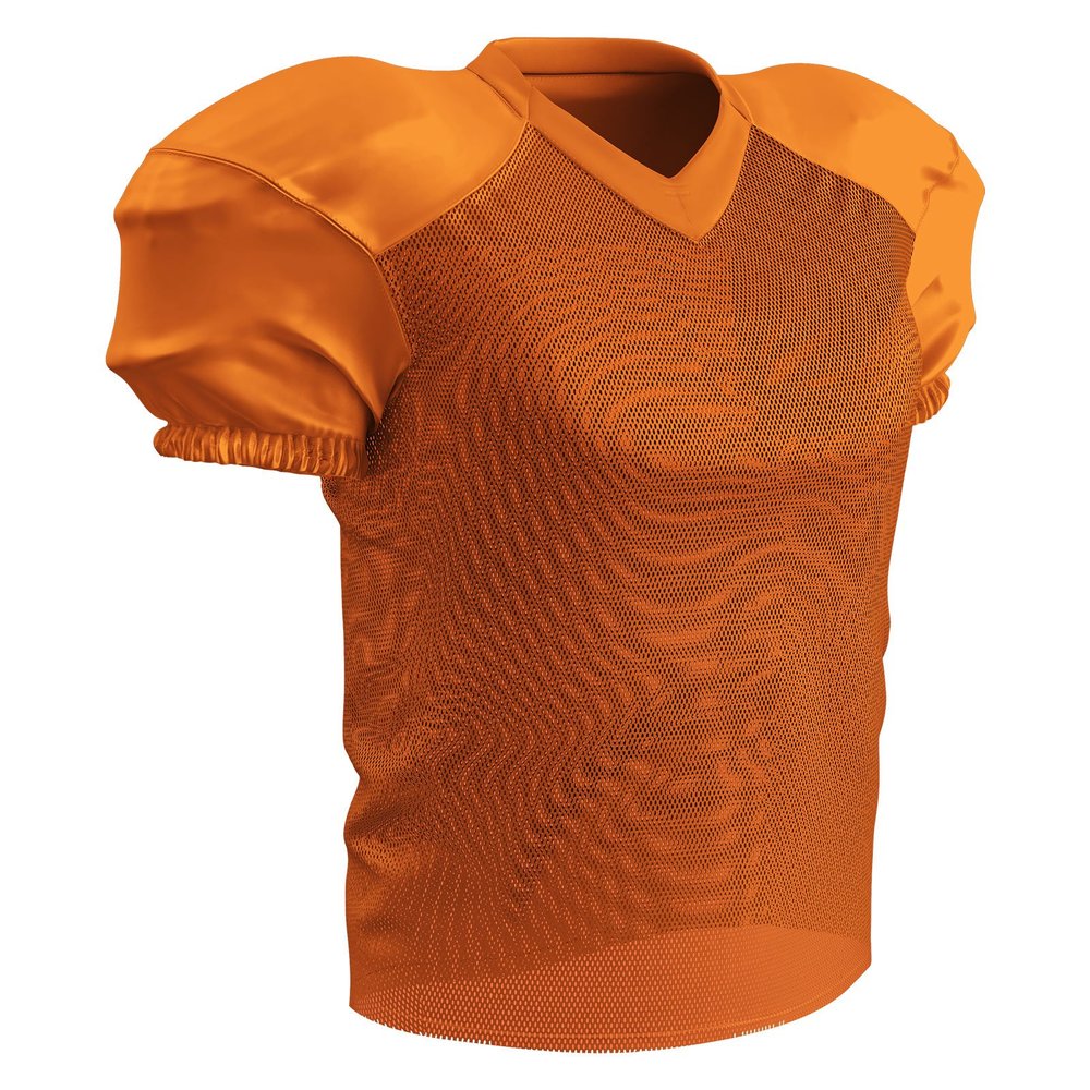 CHAMPRO mens Adult Stretch Time Out Polyester Practice Football Jersey, Orange, Medium US