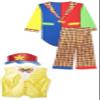 Men's Clown On The Town Costume, Blue/Red, One Size view 1
