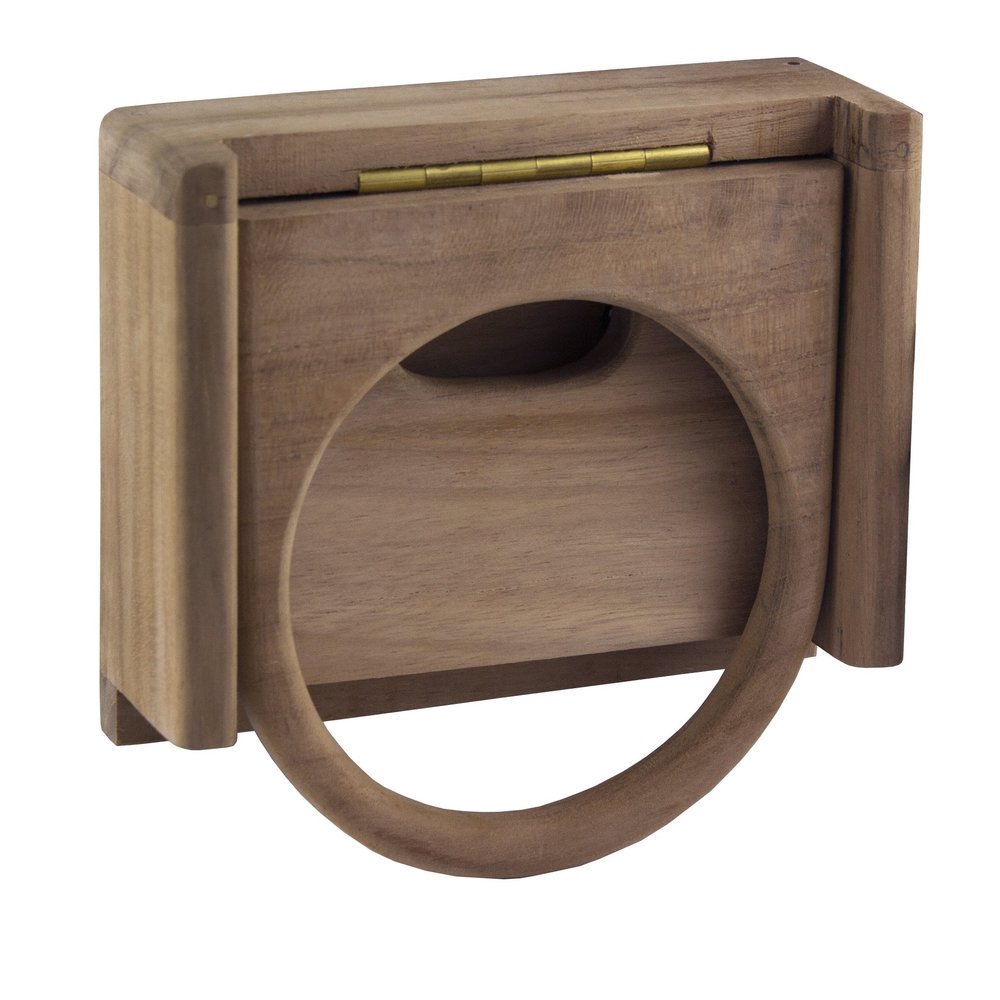 SeaTeak Large 100% Solid Teak Wood Folding Drink Rack Holder, Perfect for Boats, Kitchens, RV's & Campers, Versatile Fits Bottles, Cans, Glasses and Insulated Holders, Nautical Look