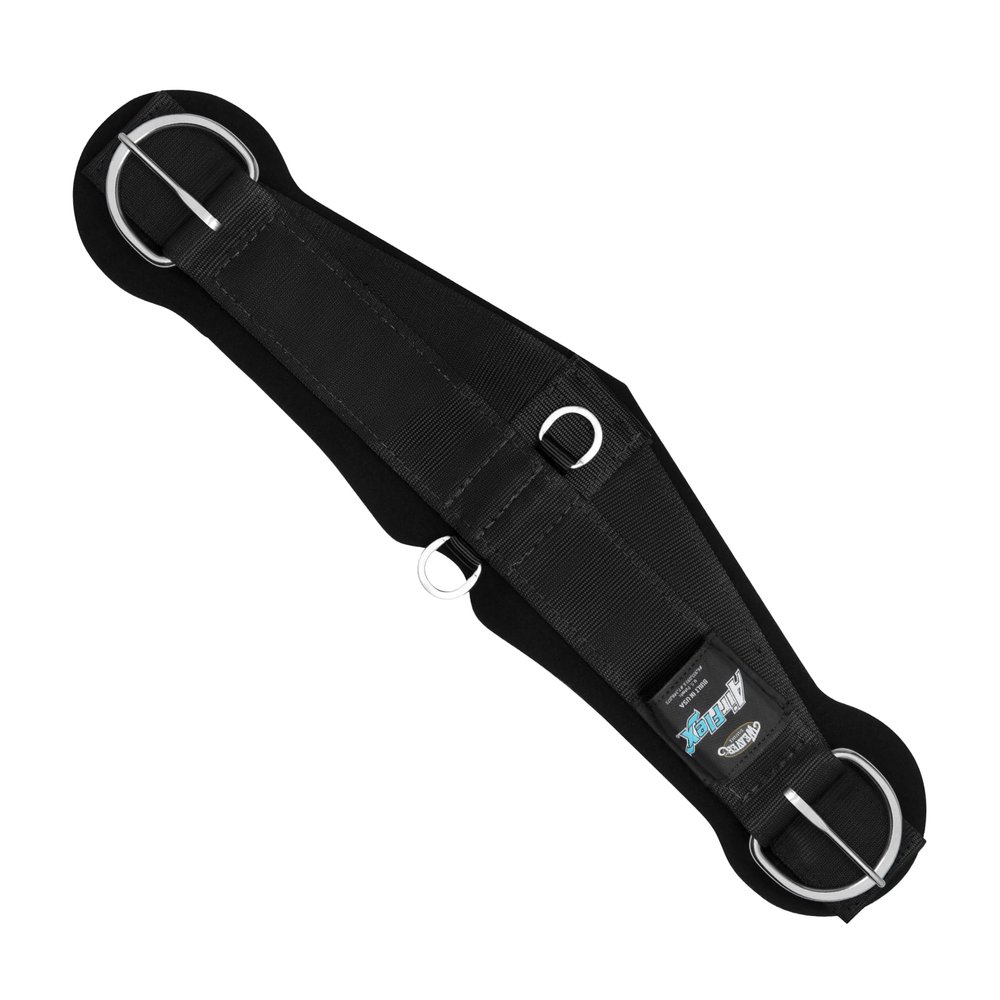 Weaver Equine AirFlex Roper Horse Cinch, Anti-Slip Nylon Webbing Saddle Cinch Girth with Smart Cinch Buckle, Western Horse Riding Supplies, Black