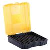 Plano 100-Count Handgun Ammo Box, Dark Gray, Lockable Ammunition Storage, Small Plastic Ammo Box with Dependable Closures and Deep Individual Slots for 9mm & .380 view 2