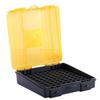 Plano 100-Count Handgun Ammo Box, Dark Gray, Lockable Ammunition Storage, Small Plastic Ammo Box with Dependable Closures and Deep Individual Slots for .45, .40 & 10mm view 1