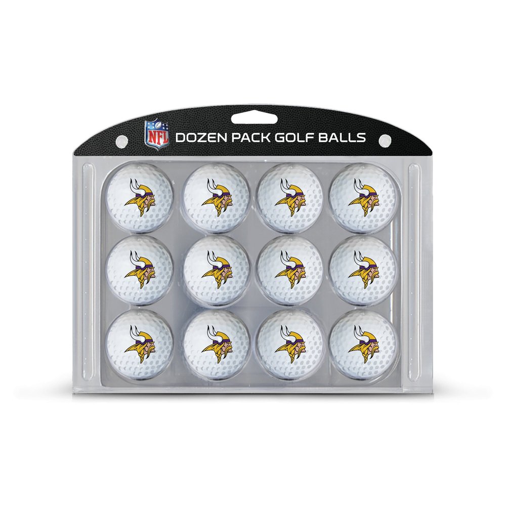 Team Golf NFL Minnesota Vikings Golf Balls, 12 Pack Dozen Regulation Size Golf Balls, 12 Pack, Full Color Durable Team Imprint
