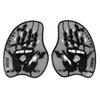 Arena Unisex Adult Vortex Evolution Swimming Hand Paddles for Women and Men Adjustable Straps Curved Design, Silver/Black, Large view 1