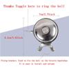 Cool Chrome Rotary Double-Sided Metal Classic Vintage Bike Bell Road Mountain Tricycle Retro Bicycle Handlebar Bell Safety Cycling Loud Ring Accessories Horn Crisp Clear Sound Alarm view 2