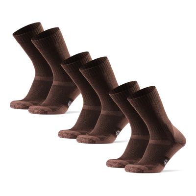 DANISH ENDURANCE Hiking Socks Women & For Men, Merino Wool Socks, Crew Mens, Womens Moisture Wicking, Work, Calcetines para Hombre, Oak Brown, Large