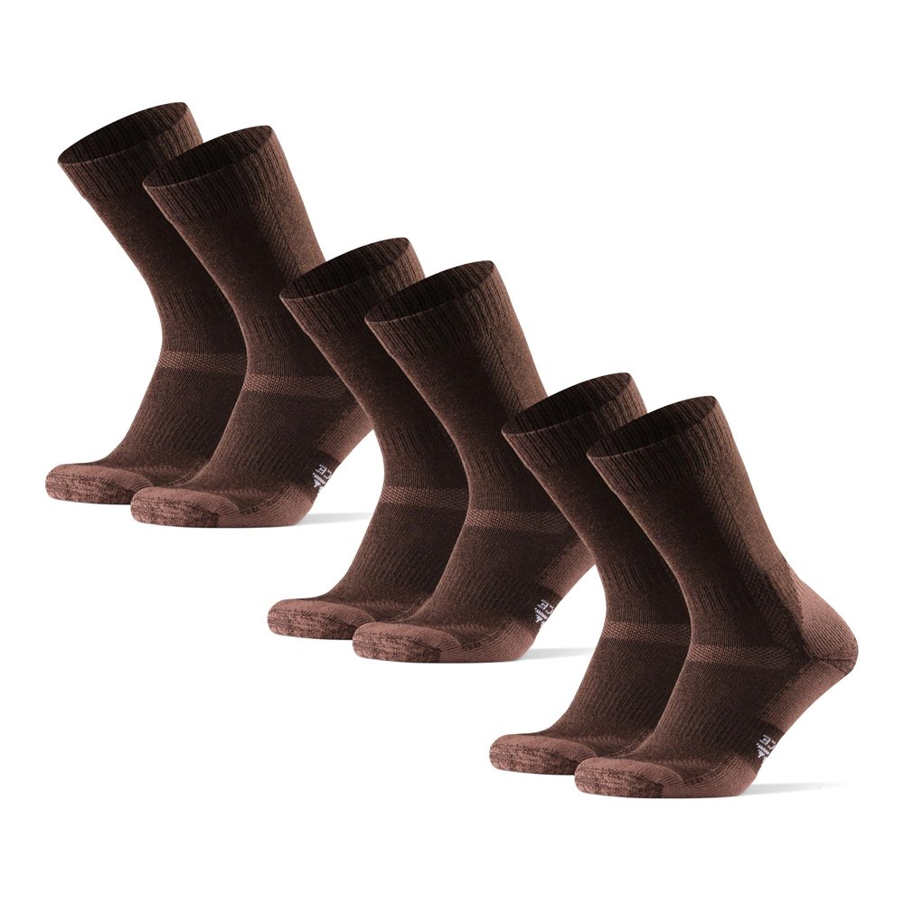 DANISH ENDURANCE Hiking Socks Women & For Men, Merino Wool Socks, Crew Mens, Womens Moisture Wicking, Work, Calcetines para Hombre, Oak Brown, Large