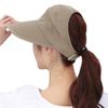 HINDAWI Sun Hats for Women Wide Brim UV Protection Summer Beach Visor Cap Khaki view 2