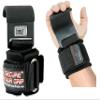 Weight Lifting Metal Hooks Heavy Duty PRO Lifting Wrist Straps Deadlift Straps Power Lifting Grips Gym Gloves Men & Women (Flat Black 2 Hooks, MEN-Wrist Size Large) view 1