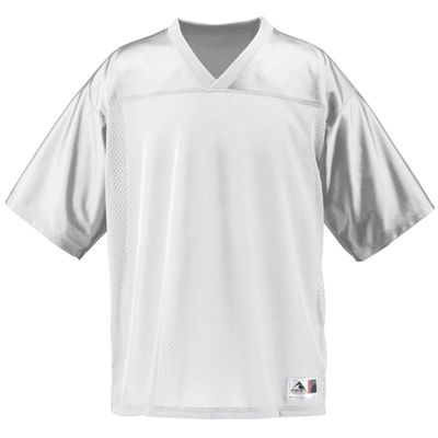 Augusta Sportswear Mens Stadium Replica Jersey, White, Medium