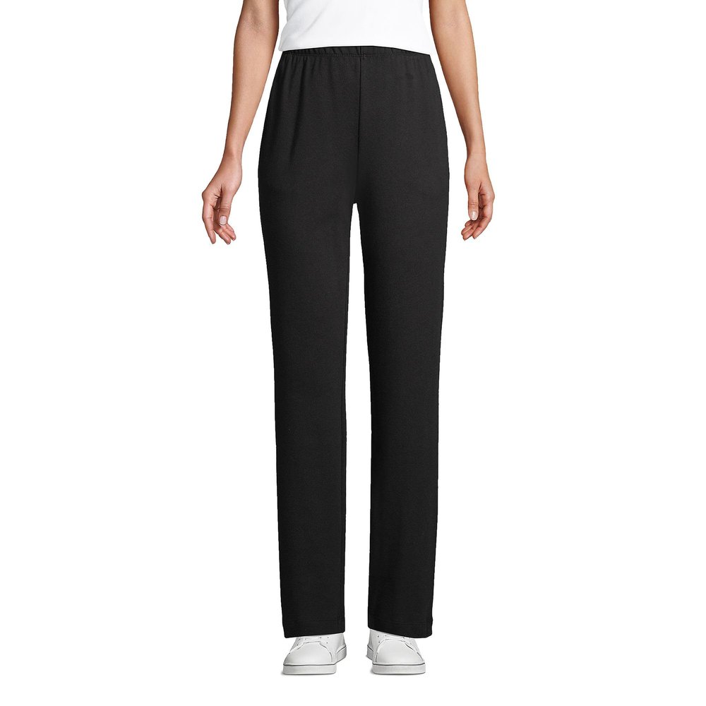 Lands' End Women s Sport Knit Pants Black Tall Small