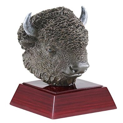 Decade Awards Buffalo Sculpture Mascot Trophy- 4 Inch Tall | Engraved Bison Mascot Trophy - Customize Now