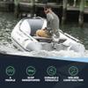 Newport 8ft 10in Dana Inflatable Sport Tender Dinghy Boat - 3 Person - 10 Horsepower - USCG Rated, White/Gray view 4