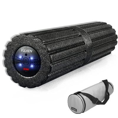 Vulken Extra Long 17 Vibrating Foam Roller 4 Speeds 3800RPM High Intensity Quick Charge Electric Foam Roller Tissue Massager for Muscle Recovery