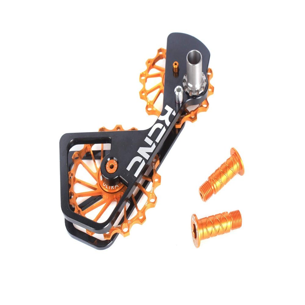 KCNC Road Cyclocross Bicycle Bike OSPW Oversized Derailleur Pulley Wheel System for Shimano Dura Ace/Ultegra 6700/6800/7800/7900/7970/9000/9070 use (Gold)