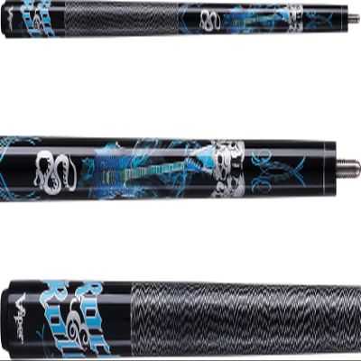 Viper by GLD Products Junior 48" 2-Piece Billiard/Pool Cue, Rock & Roll, 16 Ounce,Blue,50-0404