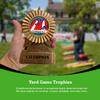 BuyAwardsandTrophies Bocce Ball Resin Trophy - Plastic Trophy with Base, Awards and Trophies for Sports Competition, Prizes for Adults and Kids Gray, 4 1/4" view 2