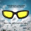 GLOBAL Vision Eyewear Kickback Sunglasses with EVA Foam HIGH TINT Yellow lens view 3