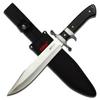MTech USA  Fixed Blade Knife  Satin Finish Stainless Steel Blade, Black Wood Handle with Stainless Steel Bolster, Includes Nylon Sheath - Hunting, Camping, Survival, Tactical  MT-20-04 view 1