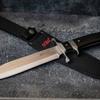 MTech USA  Fixed Blade Knife  Satin Finish Stainless Steel Blade, Black Wood Handle with Stainless Steel Bolster, Includes Nylon Sheath - Hunting, Camping, Survival, Tactical  MT-20-04 view 2