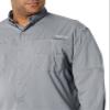 Columbia Mens PFG Tamiami Long Sleeve Fishing Shirt, Cool Grey, X-Large view 3