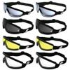Birdz Eyewear Wing Skydive Sky Diving Goggles 8 Pairs Black Frames with Clear Smoke Blue and Yellow Lenses view 1