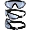 Birdz Eyewear Wing Skydive Sky Diving Goggles 8 Pairs Black Frames with Clear Smoke Blue and Yellow Lenses view 2