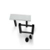 Champro Youth Pitch Rubber with Stanchion , white, black, (4"x18") view 1