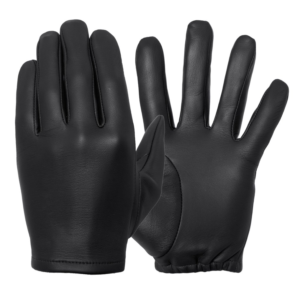 Tough Gloves Patrol-X Ultra Thin Leather Gloves, TD301 Black Size 8