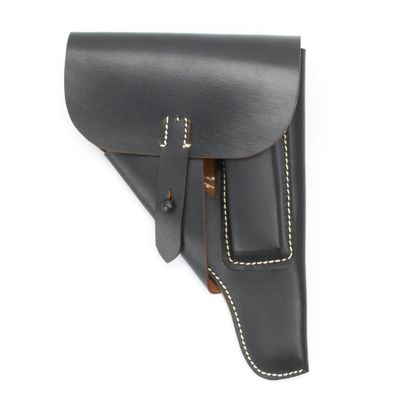 German WWII P-38 Softshell Black Leather Holster P38