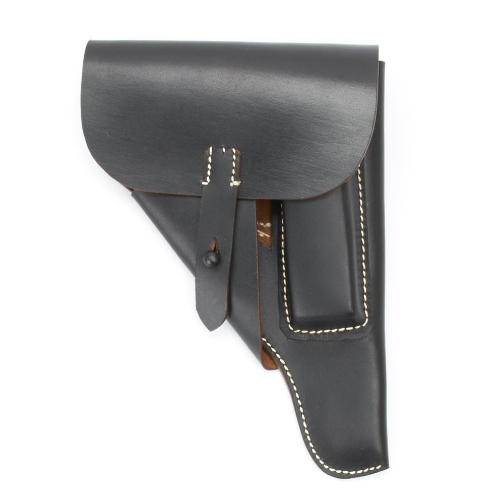 German WWII P-38 Softshell Black Leather Holster P38
