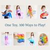 Sarah's Silks Enchanted Playsilk, 100% Silk Scarves for Kids and Toddlers, Sensory Toys | Bright Square Scarves, Montessori Waldorf Toys for Imaginative and Pretend Play - Sea view 2