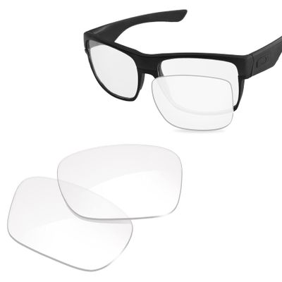 Glintbay 100% Precise-Fit Replacement Sunglass Lenses for Oakley TwoFace OO9189 - Crystal Clear Non-polarized