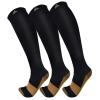 3 Pack Compression Socks For Women Men Knee High Socks 15-20mmHg soccer socks fun copper ankle thick stockings women 10-13 gifts christmas accessories view 1