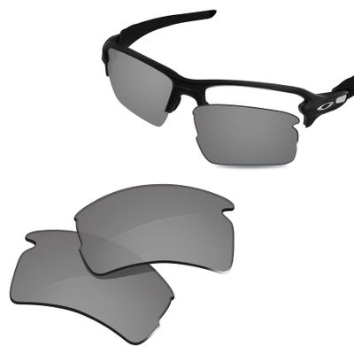 Glintbay 100% Precise-Fit Replacement Sunglass Lenses for Oakley Flak 2.0 XL OO9188 - Polarized Metallic Silver Mirror