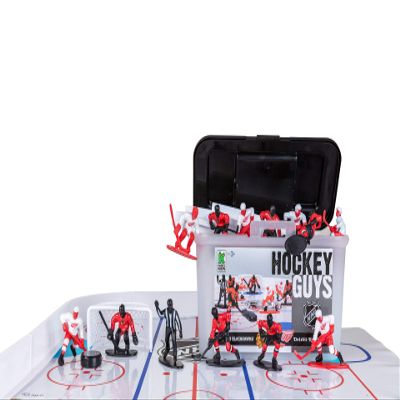 Kaskey Kids NHL Hockey Guys, Blackhawks vs. Red Wings, 27 Pieces in Each Set, Includes 2 Teams and Travel Storage Case, Nostalgic Sports Action Figures for Imaginative Play, Ages 3 and Up