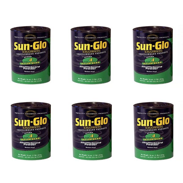 Sun-Glo Speed #4 Shuffleboard Table Powder Wax - 6 Cans
