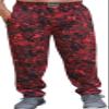 Crazee Wear Baggy Gym Pants Red Burnout Baggies view 1