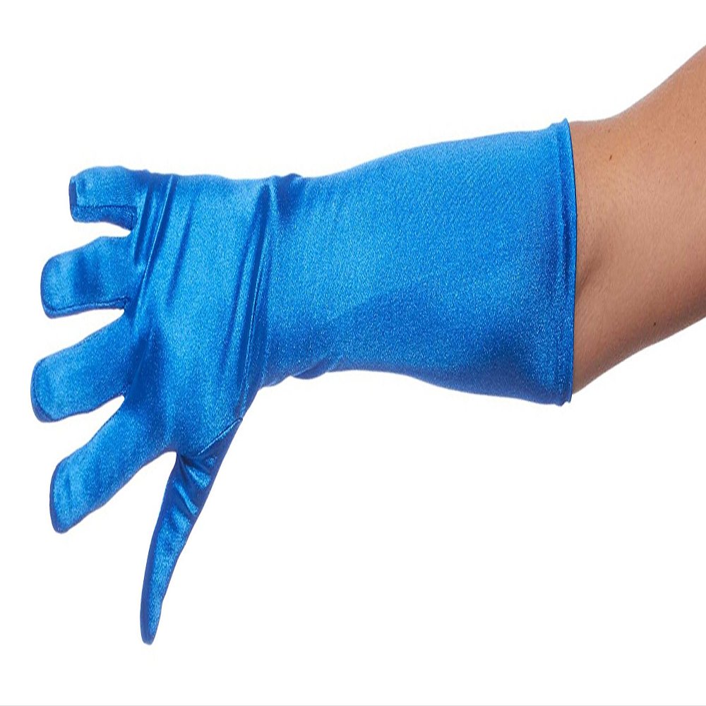 Greatlookz Ambers Very Long Satin Gloves, Royal Blue