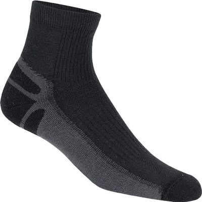 Wigwam Thunder Quarter Socks, Black - Large